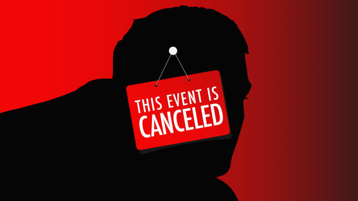 Graphic reading This Event Is Cancelled